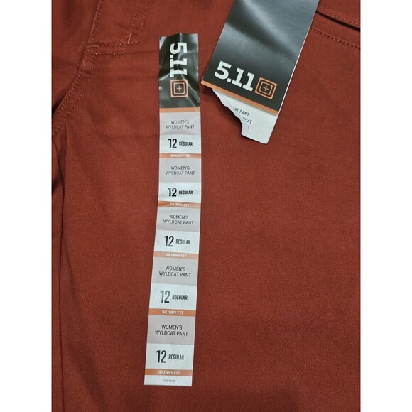 5.11 Tactical Pants Wyldcat Pant Skinny Fit Womens 12 Regular ZipperLeg Rosewood - Picture 15 of 16